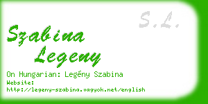 szabina legeny business card