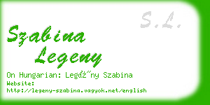 szabina legeny business card